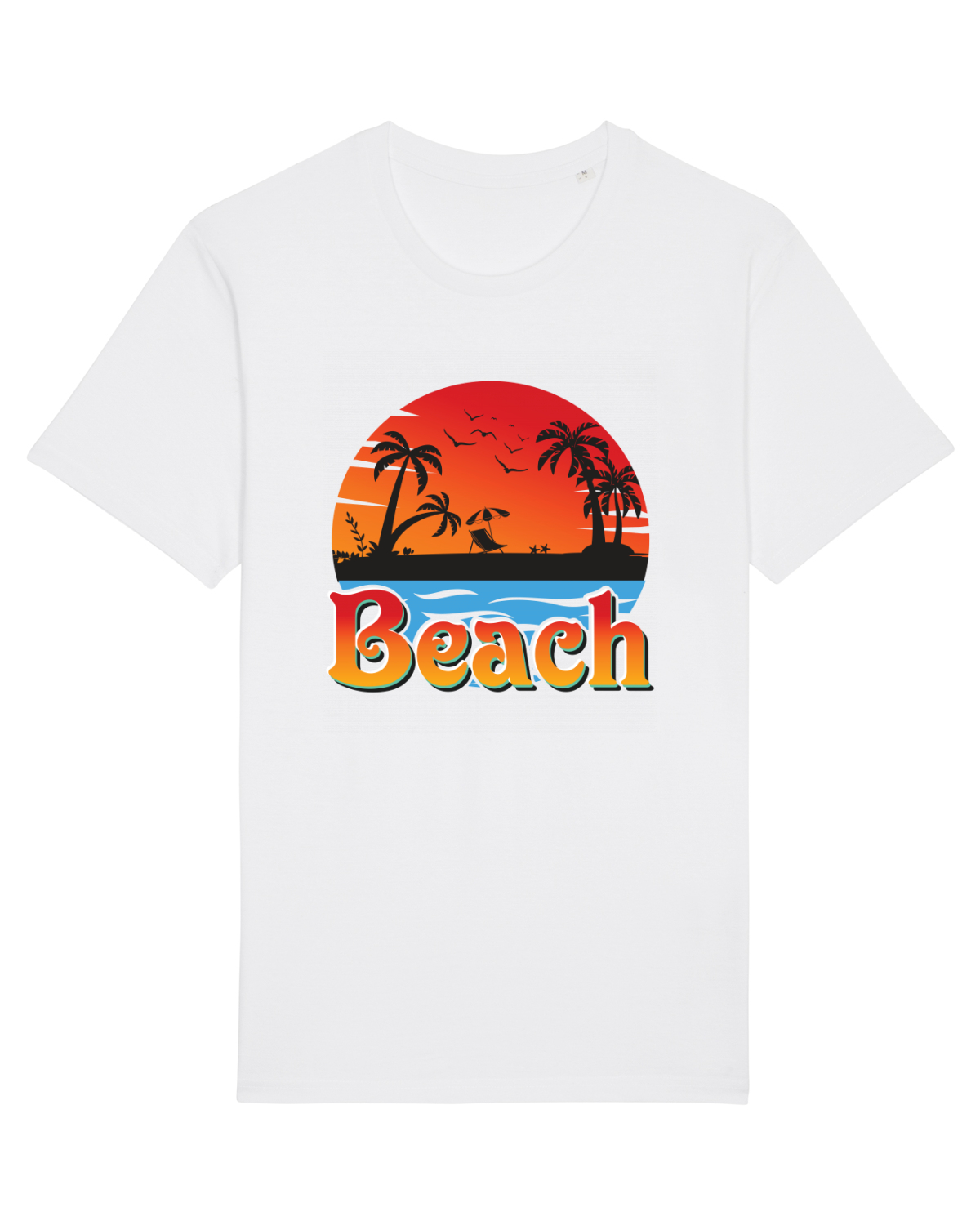 Tricou mânecă scurtă Unisex Rocker White