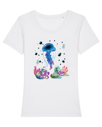 Blue Jellyfish White