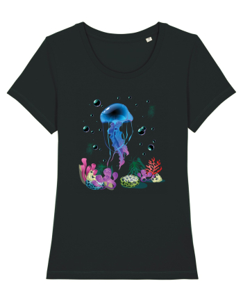 Blue Jellyfish Black