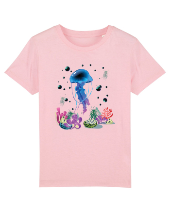 Blue Jellyfish Cotton Pink