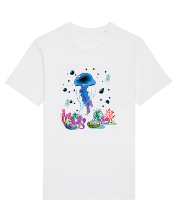 Blue Jellyfish White