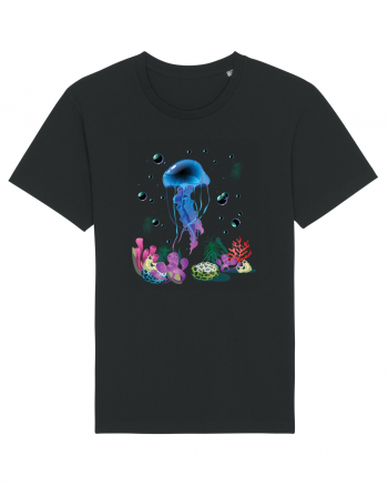 Blue Jellyfish Black