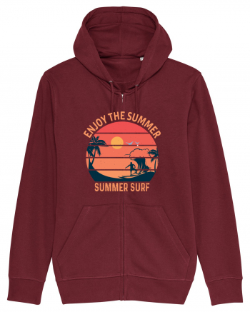 Enjoy The Summer Surf Sunset Burgundy