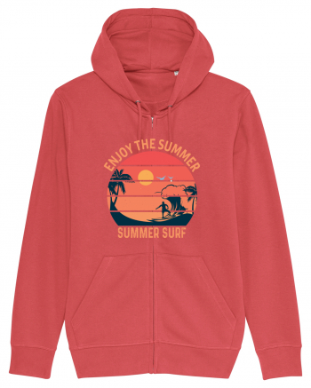 Enjoy The Summer Surf Sunset Carmine Red
