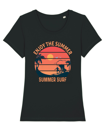 Enjoy The Summer Surf Sunset Black