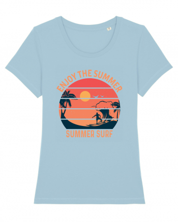 Enjoy The Summer Surf Sunset Sky Blue