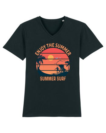 Enjoy The Summer Surf Sunset Black
