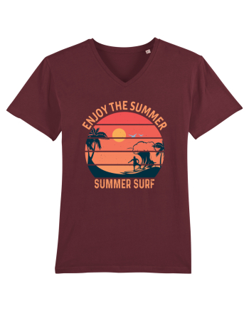 Enjoy The Summer Surf Sunset Burgundy