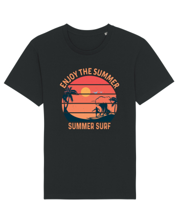 Enjoy The Summer Surf Sunset Black
