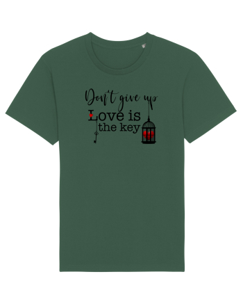 LOVE is the Key - Don't Give Up Bottle Green