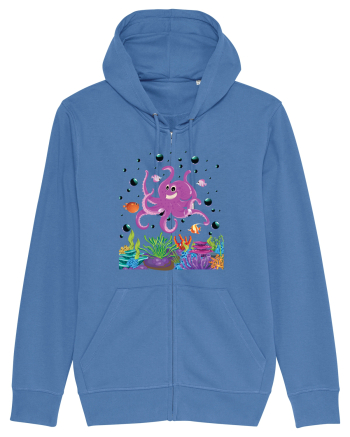 Happy Octopus Bright Blue