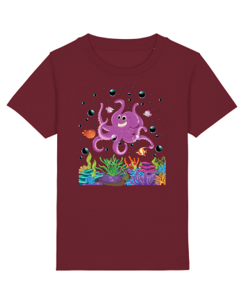 Happy Octopus Burgundy