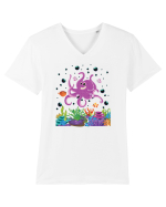 Happy Octopus Tricou mânecă scurtă guler V Bărbat Presenter