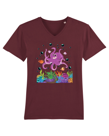 Happy Octopus Burgundy
