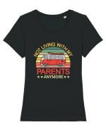 Not Living With My Parents Anymore Tricou mânecă scurtă guler larg fitted Damă Expresser