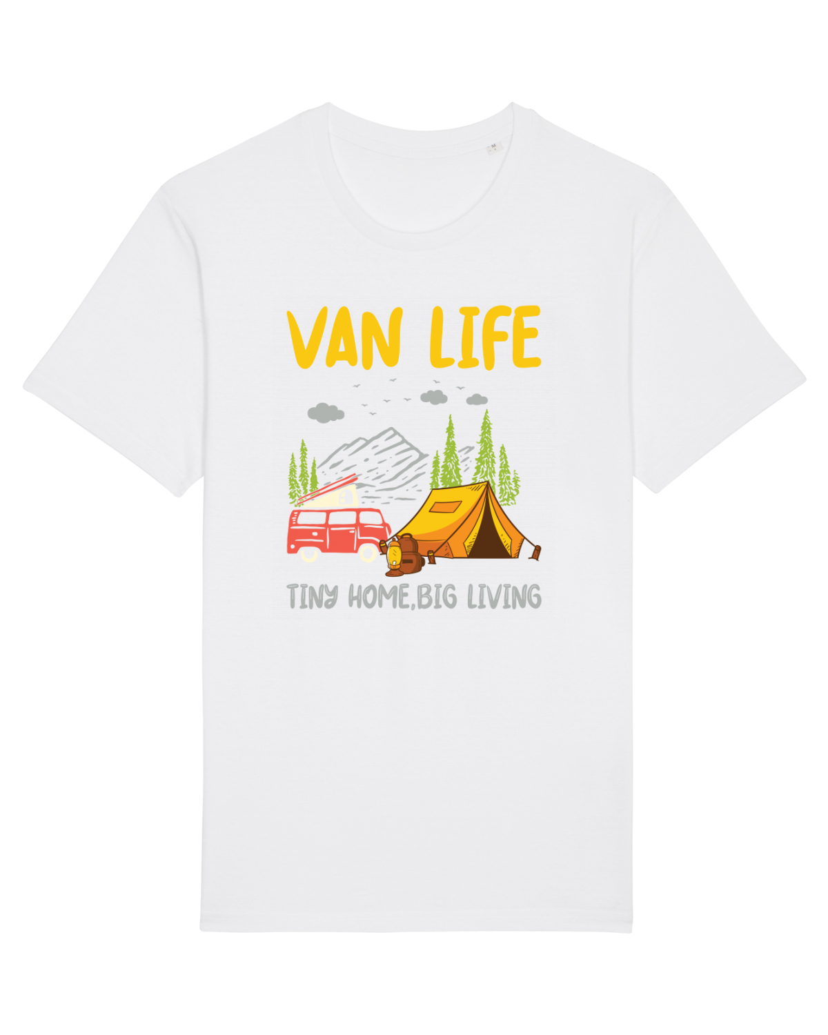 Tricou mânecă scurtă Unisex Rocker White