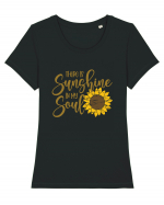 There Is Sunshine In My Soul Tricou mânecă scurtă guler larg fitted Damă Expresser