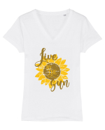 Live By The Sun Tricou mânecă scurtă guler V Damă Evoker