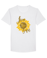 Live By The Sun Tricou mânecă scurtă guler larg Bărbat Skater