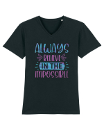 Always Believe In The Impossible Tricou mânecă scurtă guler V Bărbat Presenter