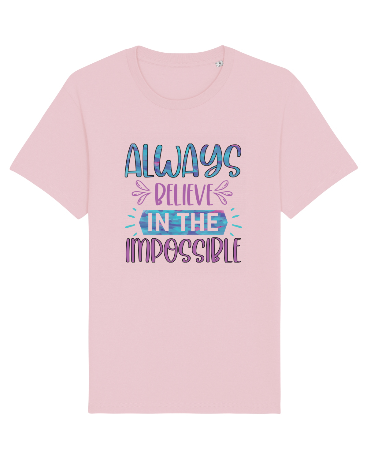 Tricou mânecă scurtă Unisex Rocker Cotton Pink