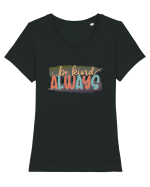 Be Kind Always Tricou mânecă scurtă guler larg fitted Damă Expresser