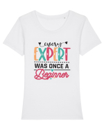 Every Expert Was Once A Beginner Tricou mânecă scurtă guler larg fitted Damă Expresser
