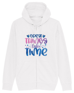 Great Thinks Take Time Hanorac cu fermoar Unisex Connector