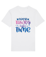 Great Thinks Take Time Tricou mânecă scurtă Unisex Rocker