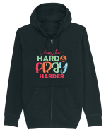 Hustle Hard Pray Harder Hanorac cu fermoar Unisex Connector