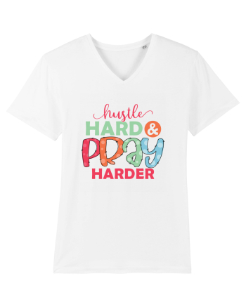 Hustle Hard Pray Harder White