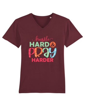 Hustle Hard Pray Harder Burgundy