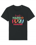 Hustle Hard Pray Harder Tricou mânecă scurtă Unisex Rocker