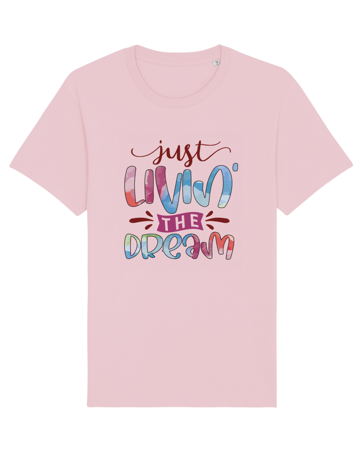 Tricou mânecă scurtă Unisex Rocker Cotton Pink