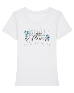 No Rain, No Flower Tricou mânecă scurtă guler larg fitted Damă Expresser