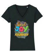 Kind Joy In The Journey Tricou mânecă scurtă guler V Damă Evoker