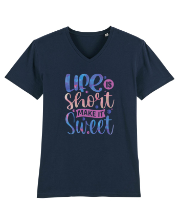 Life Is Short Make It Sweet French Navy
