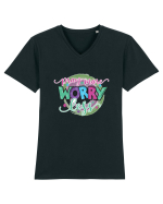 Pray More Worry Less Tricou mânecă scurtă guler V Bărbat Presenter