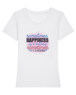 Sometimes Happiness Tricou mânecă scurtă guler larg fitted Damă Expresser