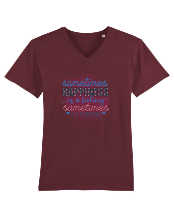 Sometimes Happiness Burgundy