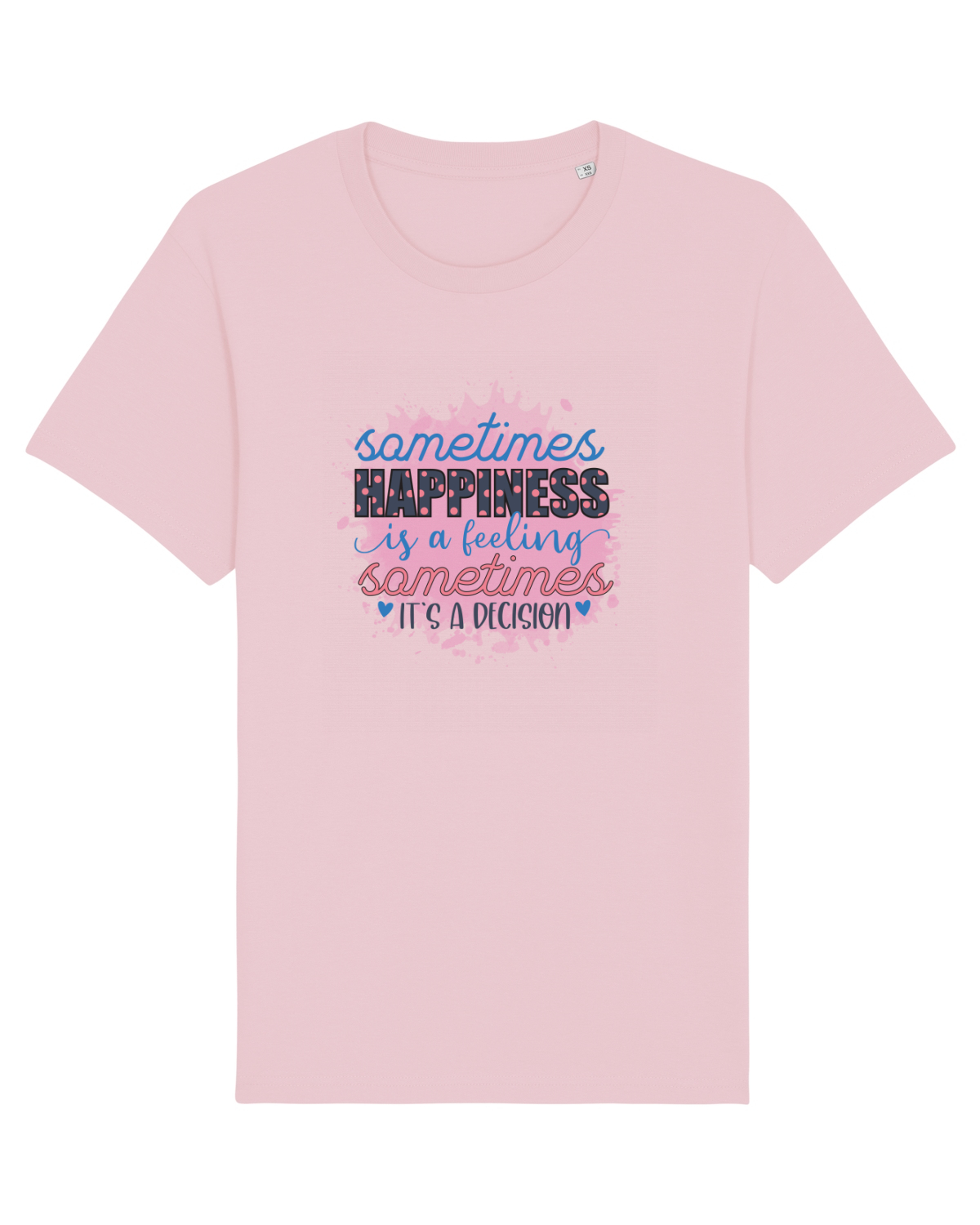 Tricou mânecă scurtă Unisex Rocker Cotton Pink