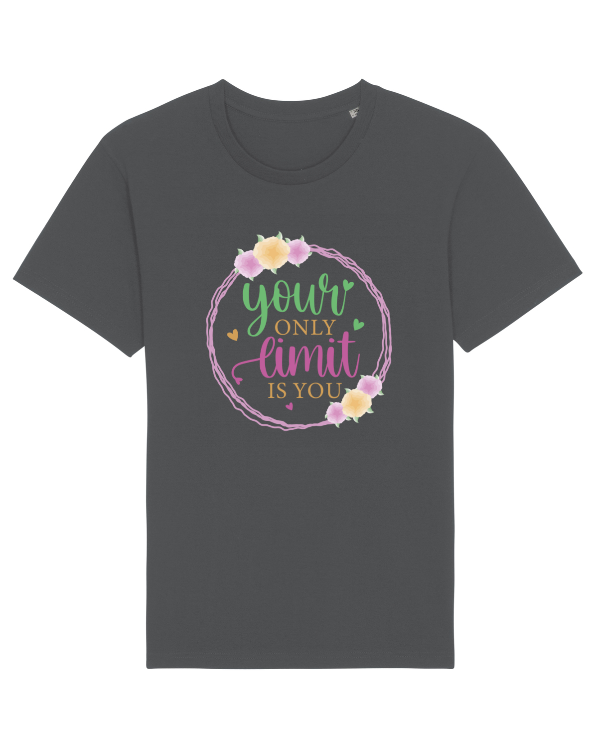 Tricou mânecă scurtă Unisex Rocker Anthracite