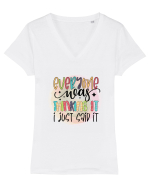 Everyone Was Thinking It I Just Said It Tricou mânecă scurtă guler V Damă Evoker