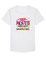 If My Mouth Doesn't Say It Tricou mânecă scurtă guler larg Bărbat Skater