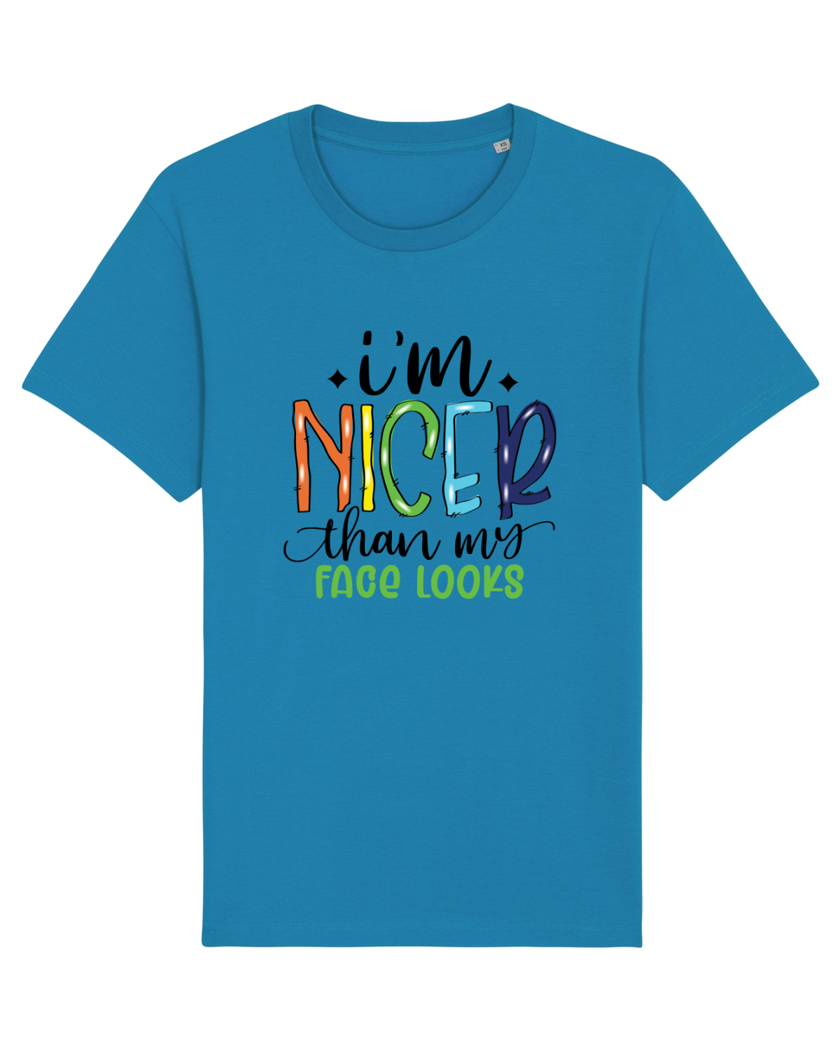 Tricou mânecă scurtă Unisex Rocker Azur