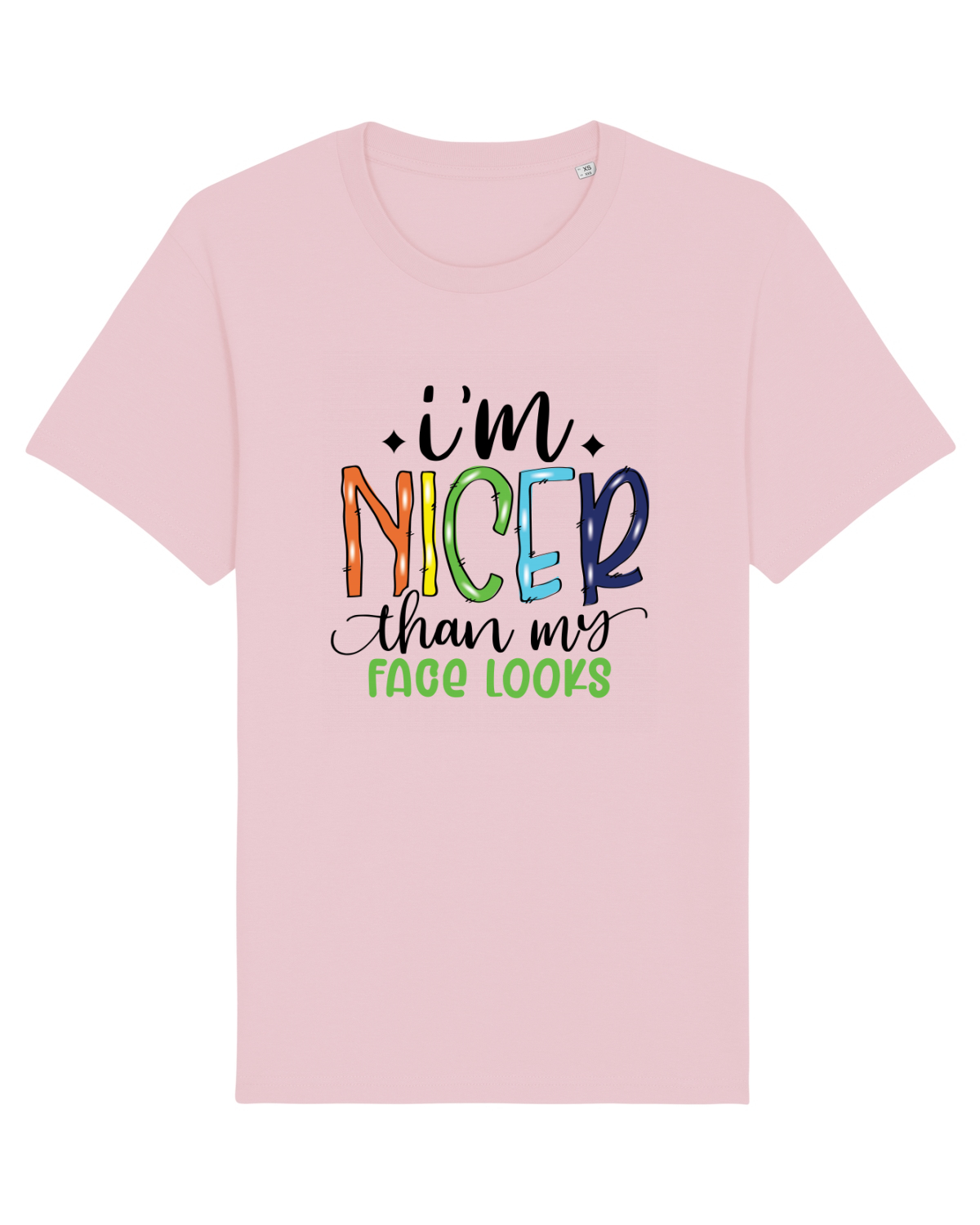 Tricou mânecă scurtă Unisex Rocker Cotton Pink
