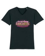 I'm Not Always Sarcastic Sometimes I'm Asleep Tricou mânecă scurtă guler V Bărbat Presenter