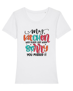 My Kitchen Was Clean Last Week Sorry You Missed It Tricou mânecă scurtă guler larg fitted Damă Expresser