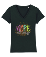 Nope Not Today Tricou mânecă scurtă guler V Damă Evoker