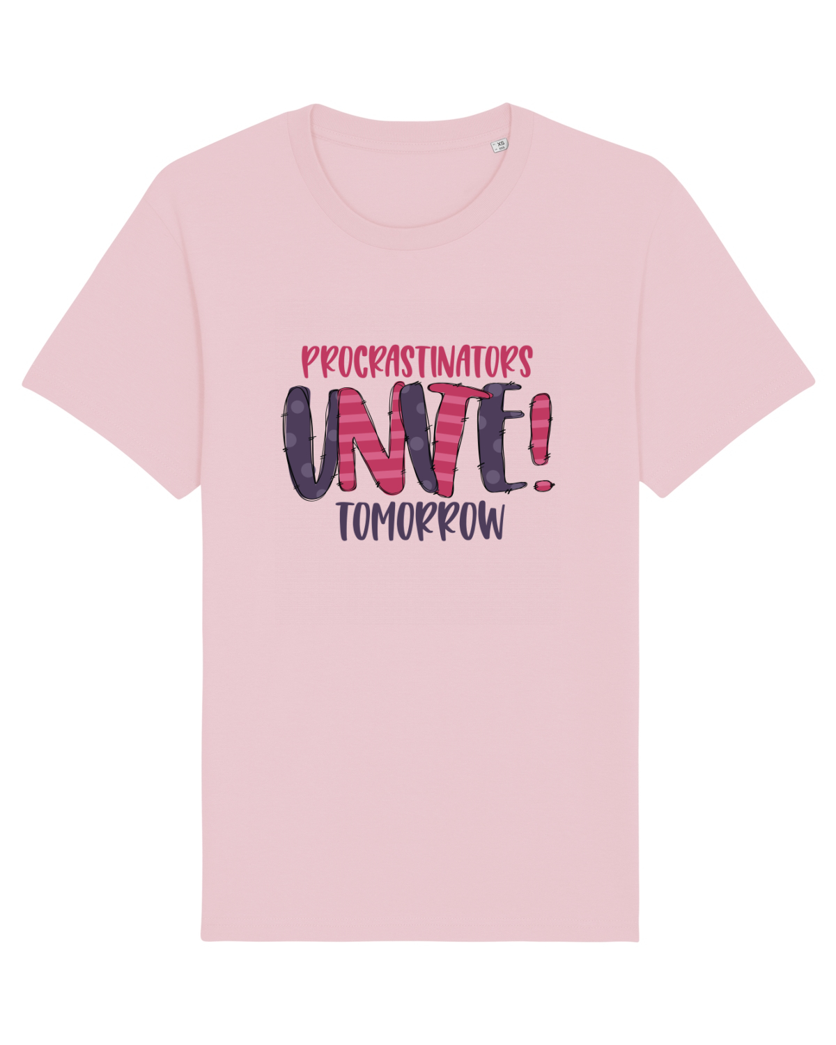 Tricou mânecă scurtă Unisex Rocker Cotton Pink